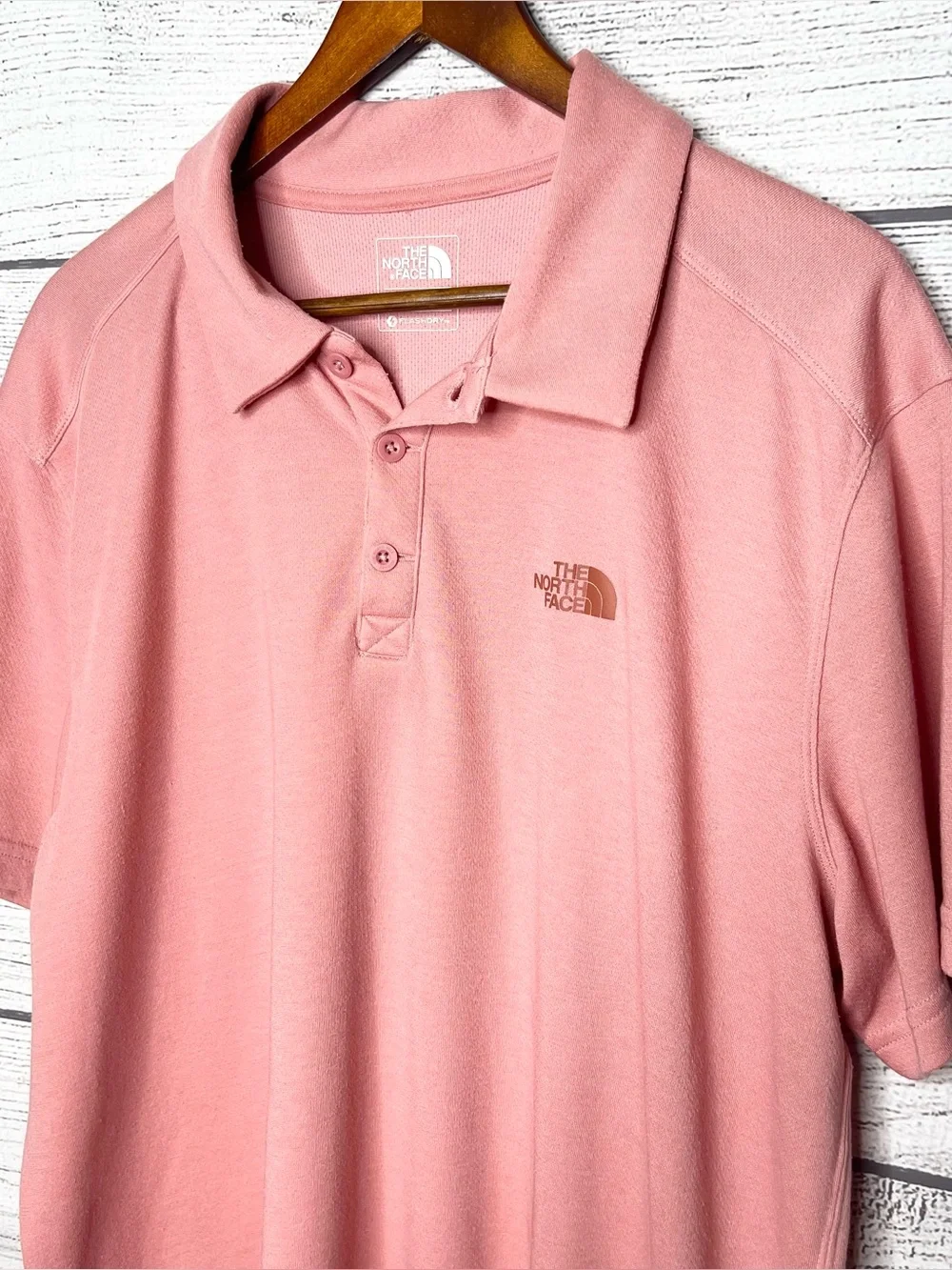 The North Face Salmon Pink Flash Dry Polo Shirt Size XL Moisture Wick Summer